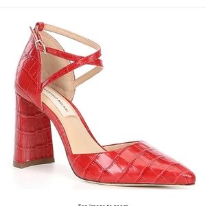 NEW! Antonio Melani Croc Embossed Leather Heels